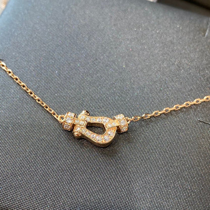 [Olivia JW]FORCE 10 DIAMOND PINK GOLD NECKLACE MINI MODEL