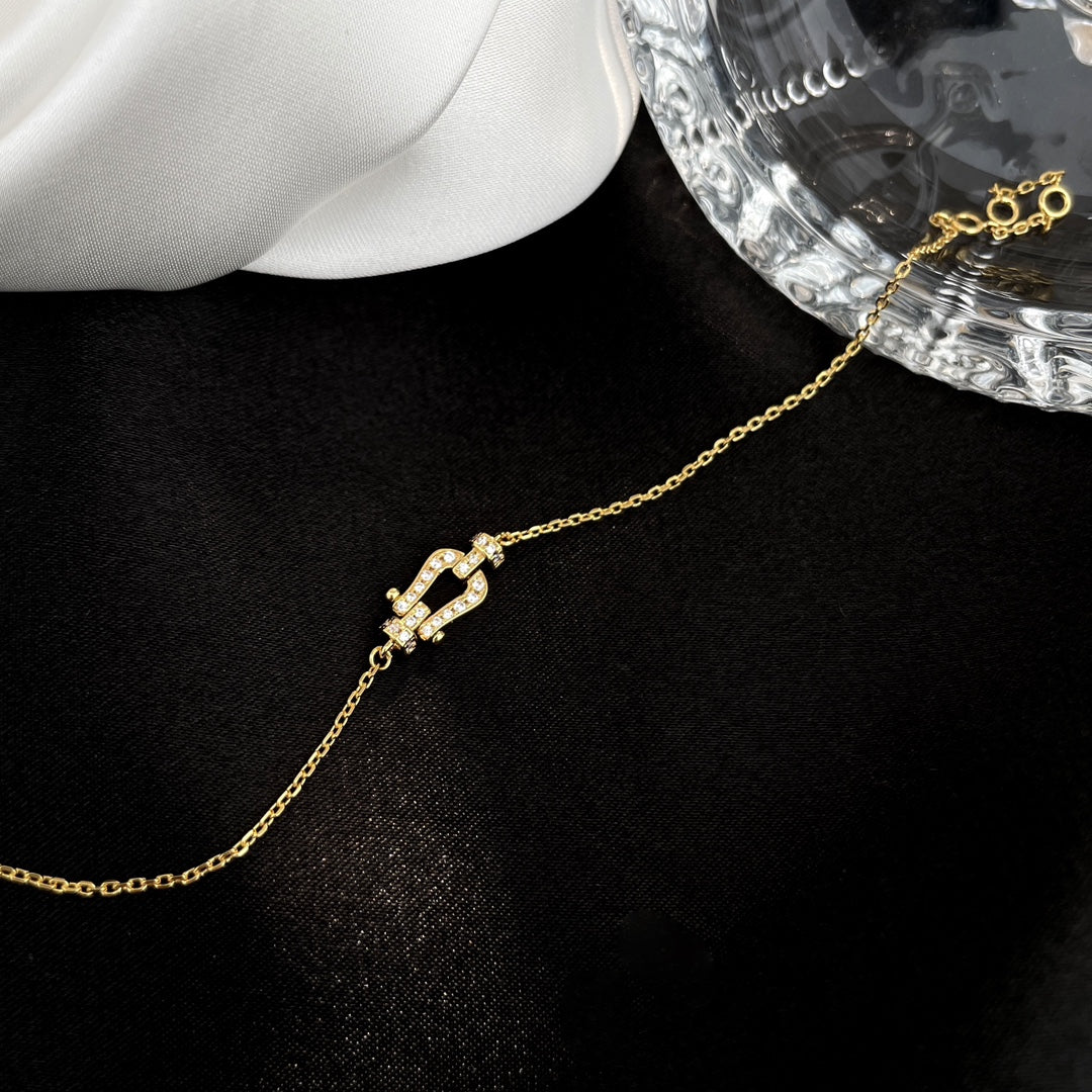 [Olivia JW]FORCE 10 FULL DIAMOND BUCKLE CHAIN LINK MINI MODEL