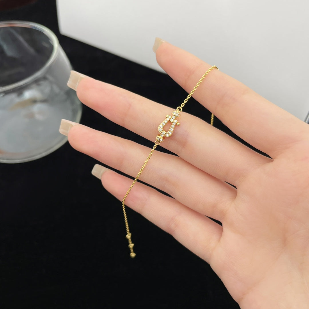 [Olivia JW]FORCE 10 FULL DIAMOND BUCKLE CHAIN LINK MINI MODEL