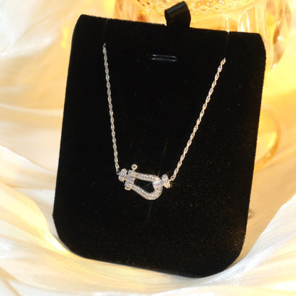 [Olivia JW]FORCE 10 DIAMOND SILVER NECKLACE MINI MODEL