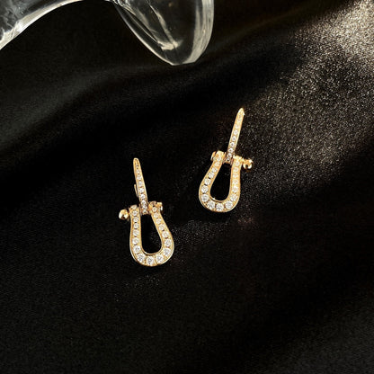 [Olivia JW]FORCE 10 FULL DIAMOND DROP EARRINGS MEDIUM MODEL