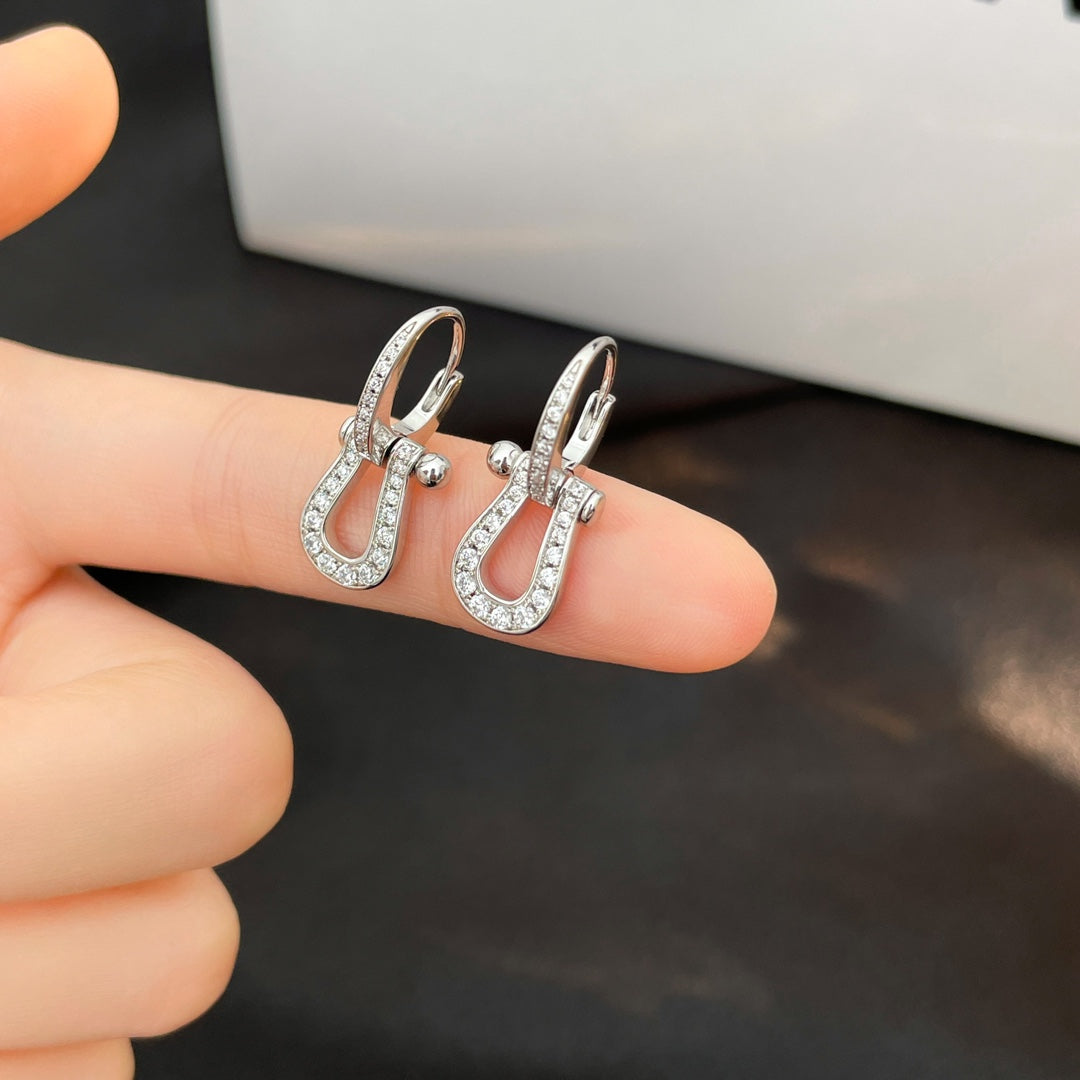 [Olivia JW]FORCE 10 FULL DIAMOND DROP EARRINGS MEDIUM MODEL