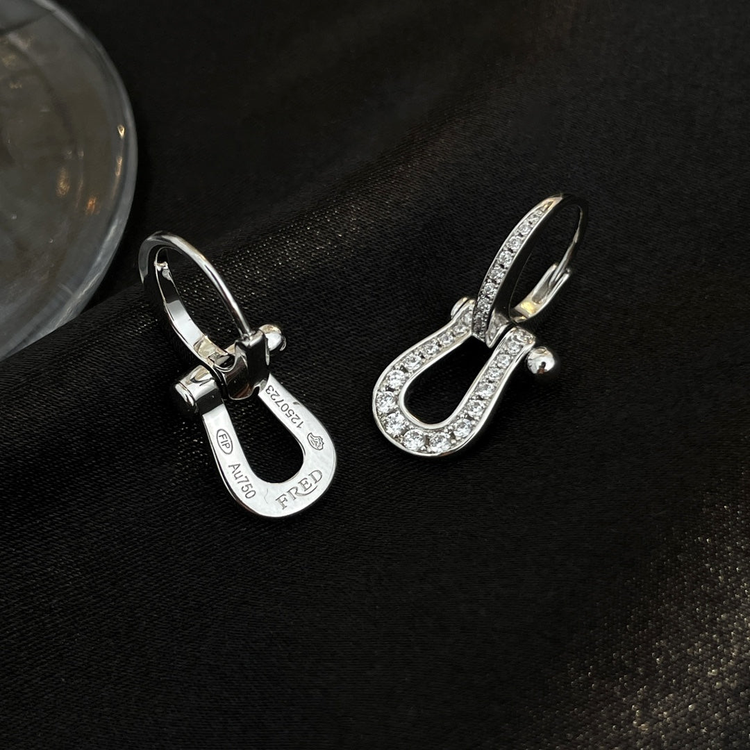 [Olivia JW]FORCE 10 FULL DIAMOND DROP EARRINGS MEDIUM MODEL