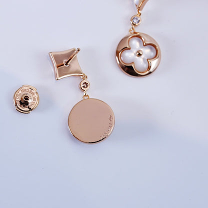 [Olivia JW]STAR AND SUN PINK GOLD MOP DROP EARRINGS