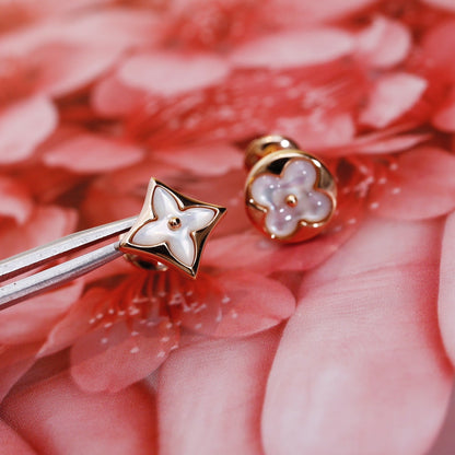 [Olivia JW]STAR AND SUN PINK GOLD MOP STUD EARRINGS