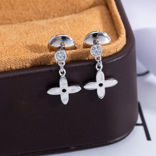 [Olivia JW]VIDYLLE SILVER DIAMOND MINI DROP EARRINGS
