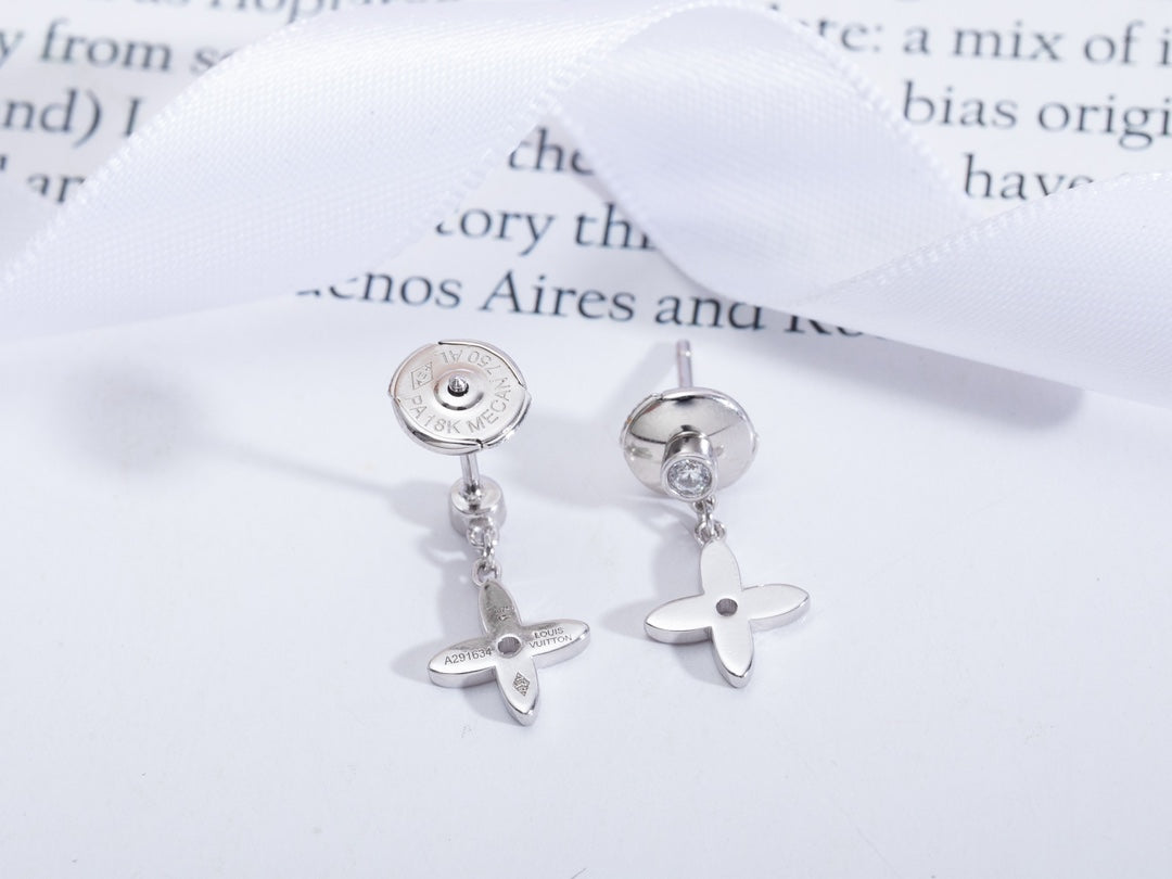 [Olivia JW]VIDYLLE SILVER DIAMOND MINI DROP EARRINGS