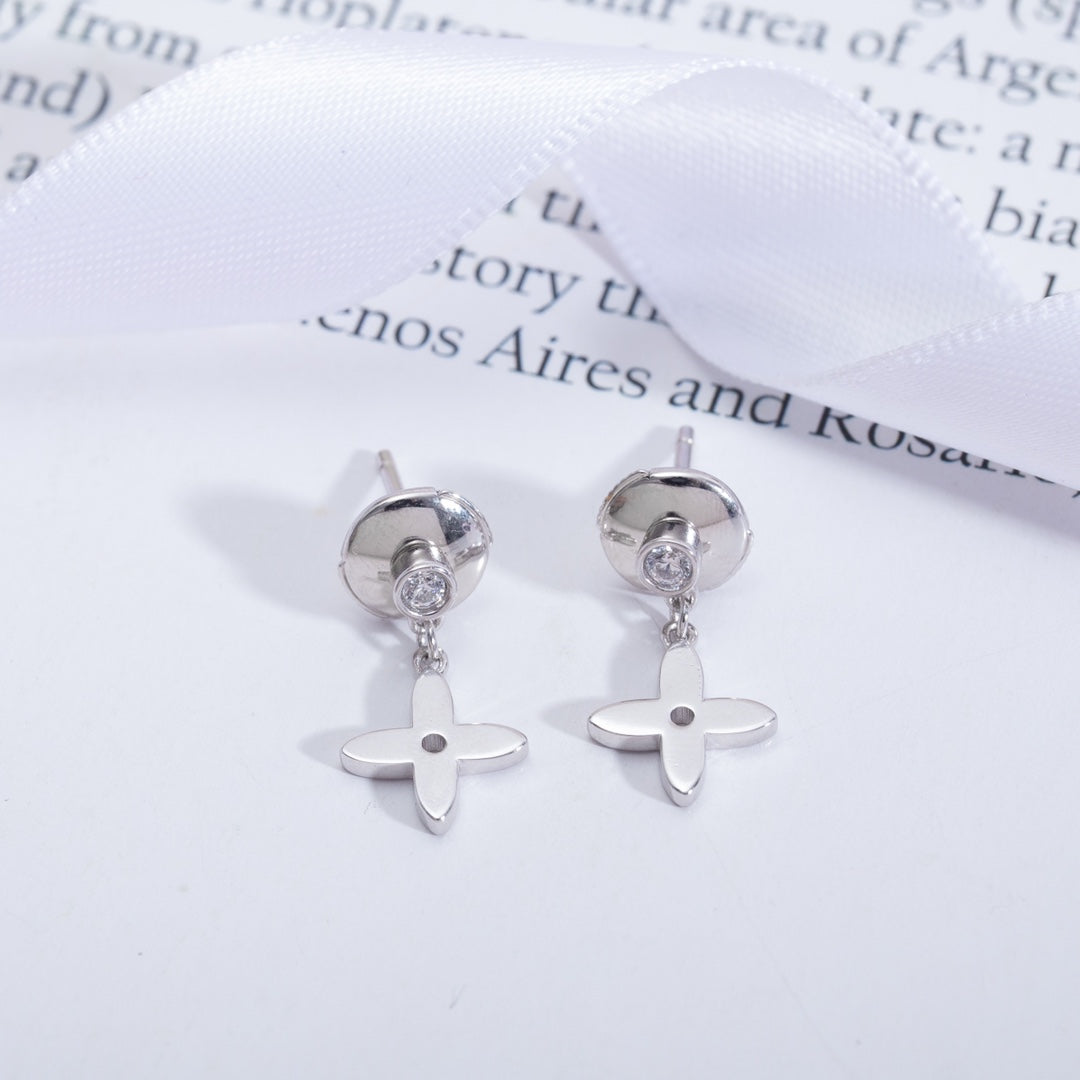 [Olivia JW]VIDYLLE SILVER DIAMOND MINI DROP EARRINGS