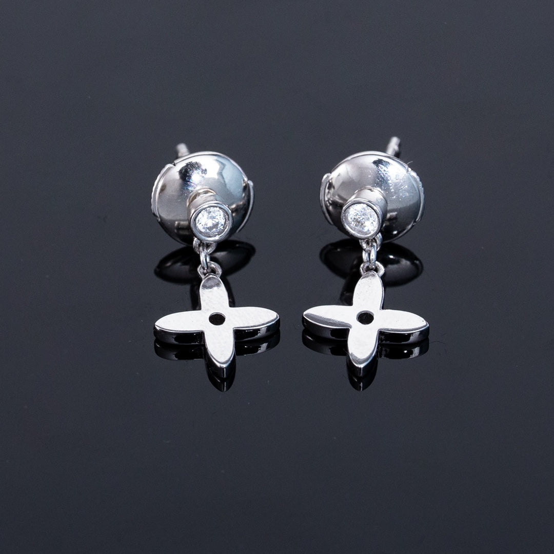 [Olivia JW]VIDYLLE SILVER DIAMOND MINI DROP EARRINGS