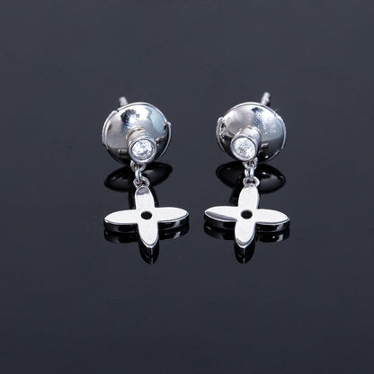 [Olivia JW]VIDYLLE SILVER DIAMOND MINI DROP EARRINGS