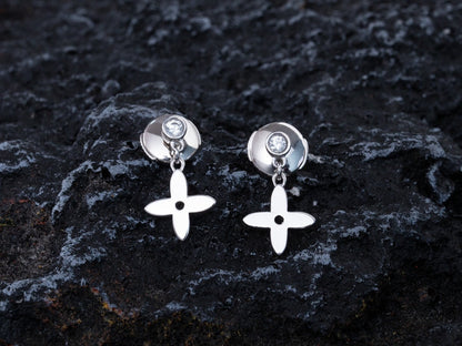 [Olivia JW]VIDYLLE SILVER DIAMOND MINI DROP EARRINGS