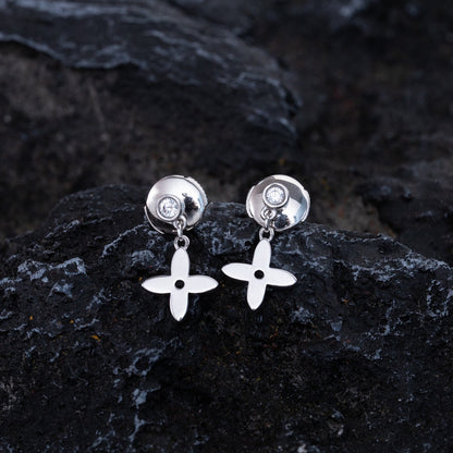 [Olivia JW]VIDYLLE SILVER DIAMOND MINI DROP EARRINGS