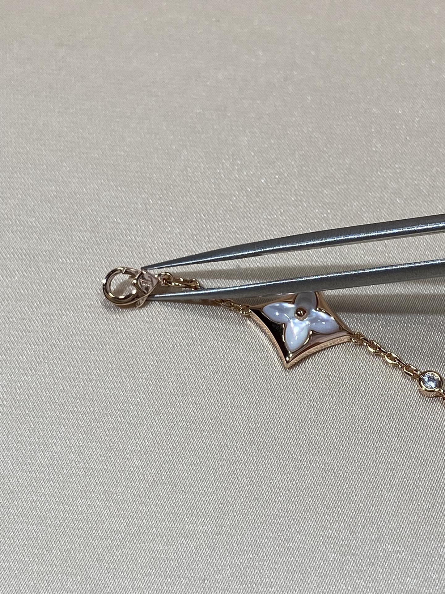 [Olivia JW]STAR 4 MOTIF MOP DIAMOND PINK GOLD BRACELET