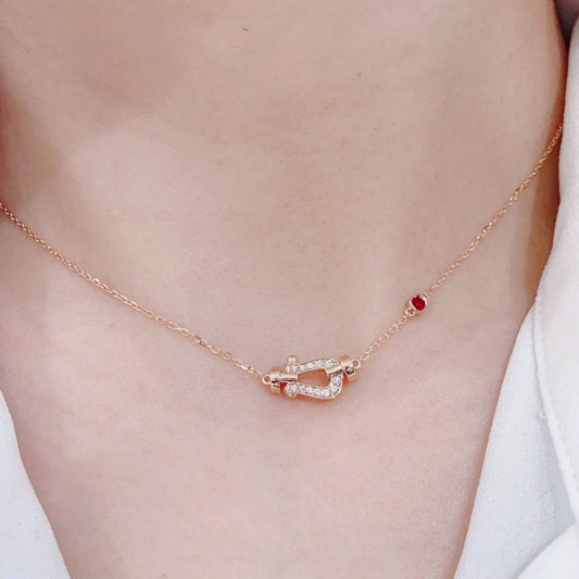 [Olivia JW]FORCE 10 DIAMOND PINK GOLD NECKLACE