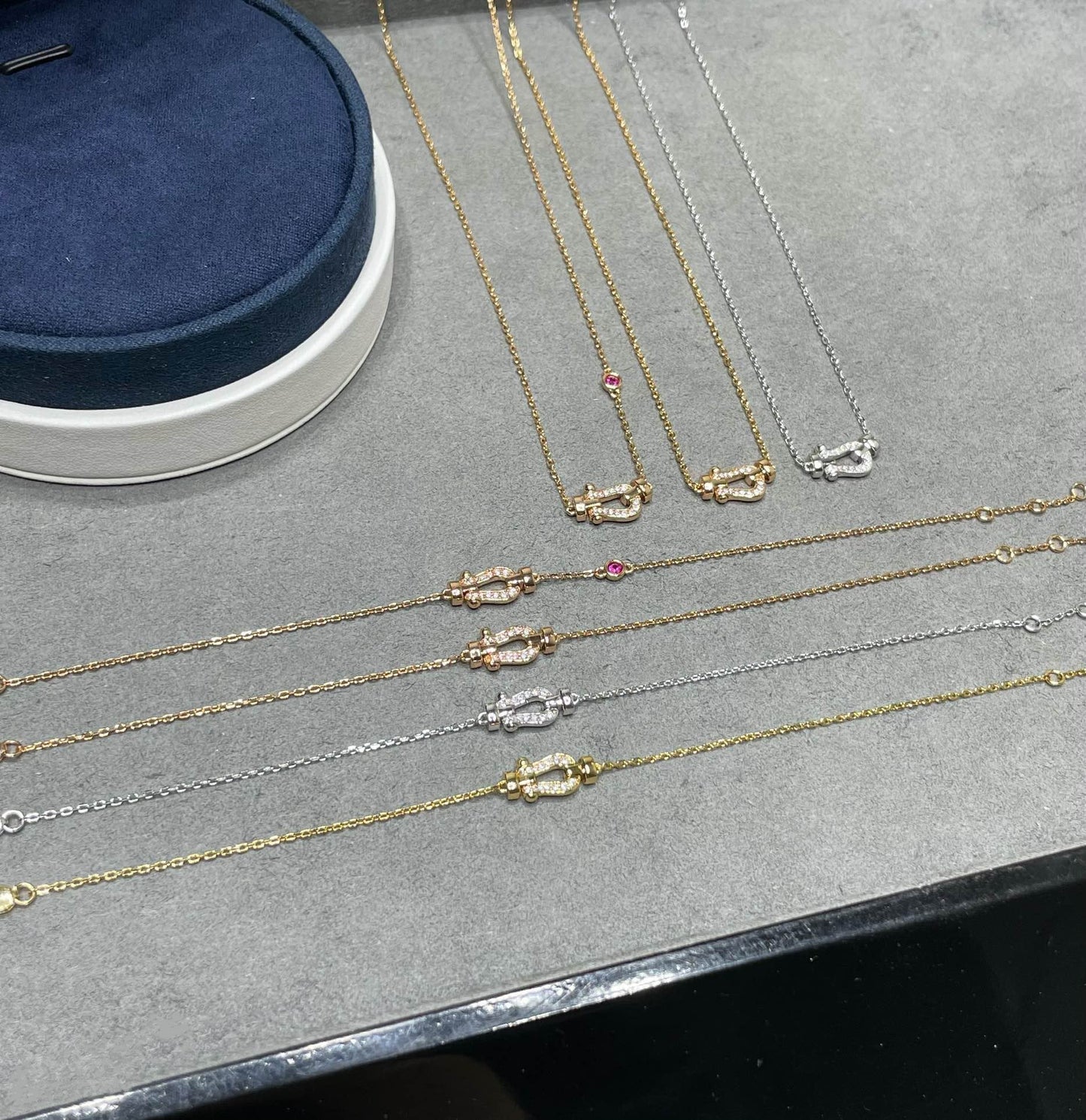[Olivia JW]FORCE 10 DIAMOND PINK GOLD NECKLACE