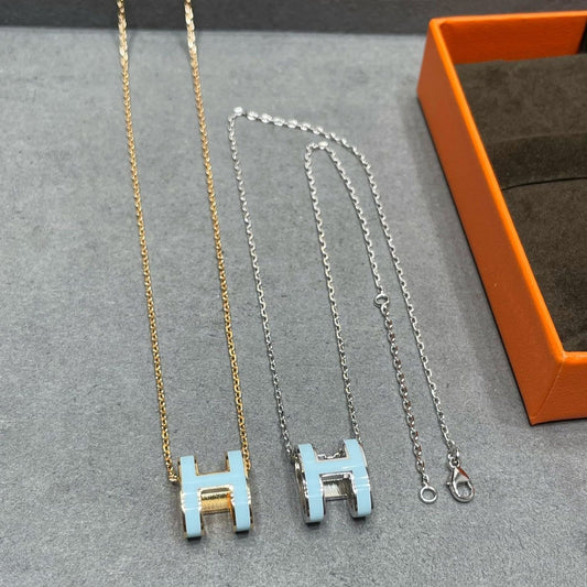 [Olivia JW]POP H SKY BLUE NECKLACE