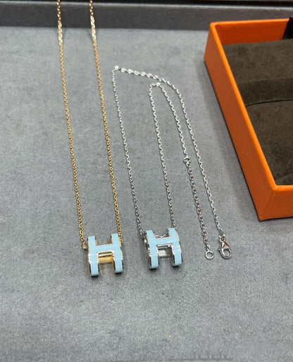 [Olivia JW]POP H SKY BLUE NECKLACE