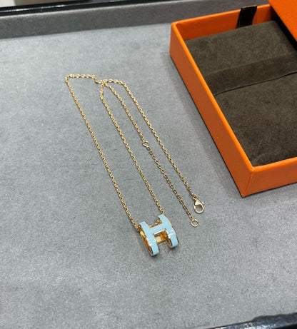[Olivia JW]POP H SKY BLUE NECKLACE