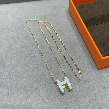 [Olivia JW]POP H SKY BLUE NECKLACE