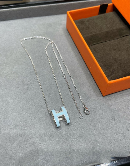 [Olivia JW]POP H SKY BLUE NECKLACE