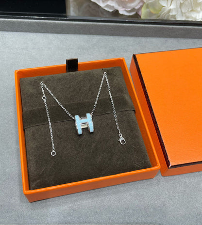 [Olivia JW]POP H SKY BLUE NECKLACE