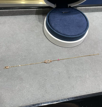[Olivia JW]FORCE 10 DIAMOND CHAIN LINK PINK GOLD BRACELET