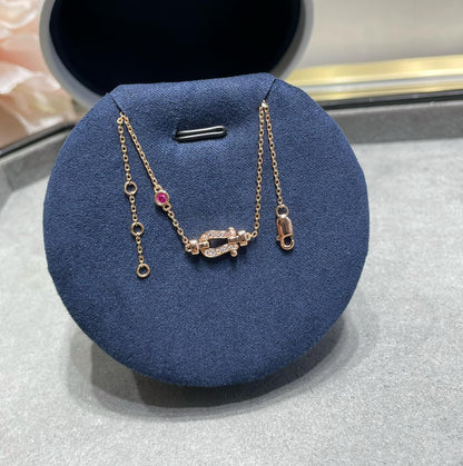 [Olivia JW]FORCE 10 DIAMOND CHAIN LINK PINK GOLD BRACELET