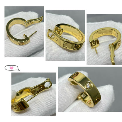 [Olivia JW]LOVE 5.5MM 1 DIAMOND EARRINGS