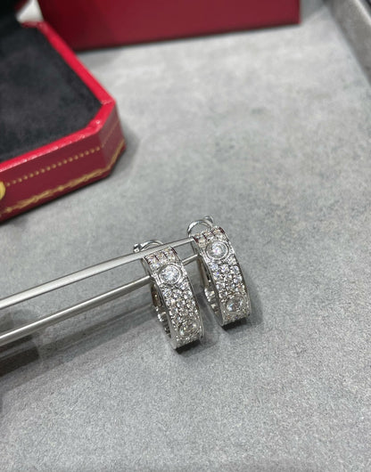 [Olivia JW]LOVE 5.5MM DIAMOND PAVED EARRINGS