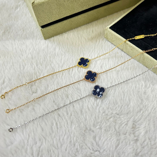 [Olivia JW]CLOVER 1 MOTIF PIETERSITE BRACELET