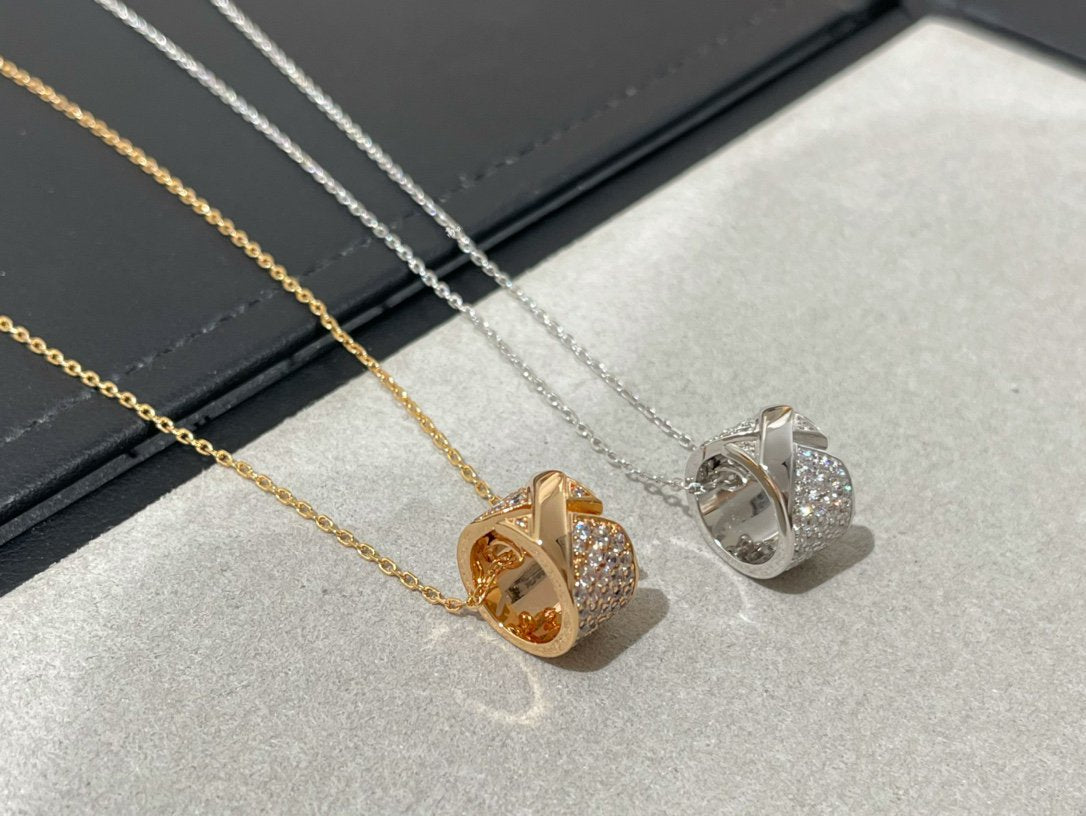 [Olivia JW]LIENS EVIDENCE DIAMOND PAVED NECKLACE