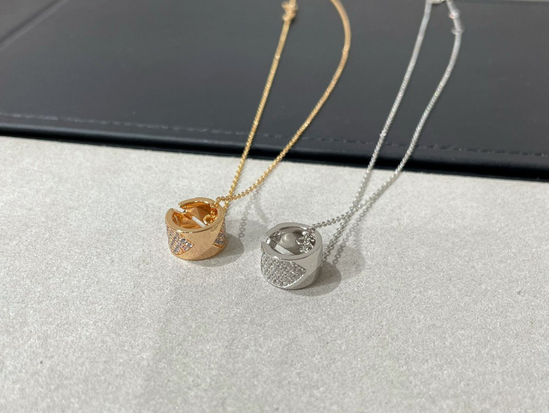 [Olivia JW]LIENS EVIDENCE DIAMOND PAVED NECKLACE