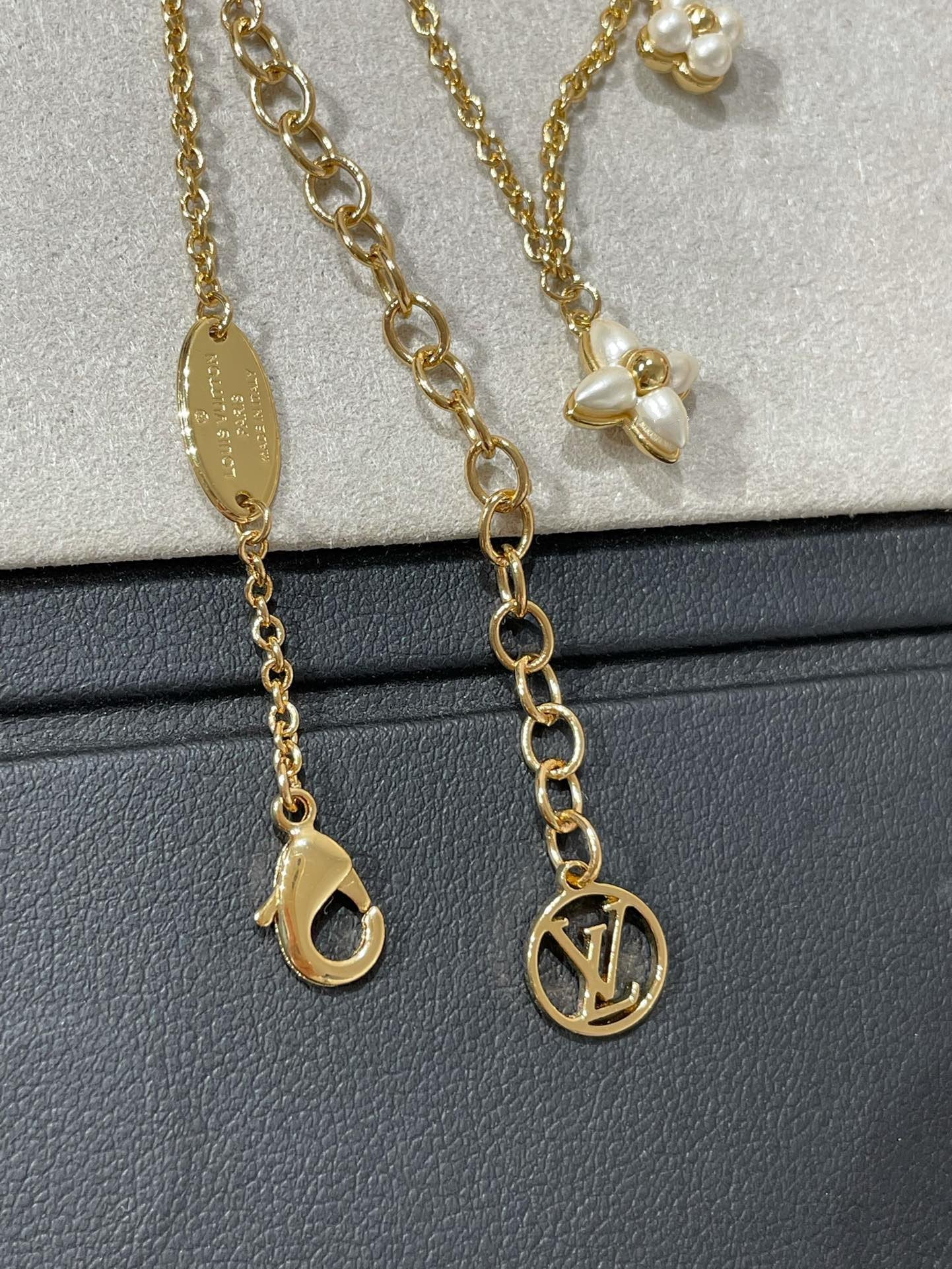 [Olivia JW]FLOWERGRAM GOLD MOP DOUBLE ROW NECKLACE