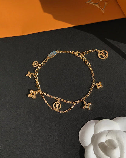 [Olivia JW]BLOOMING PINK GOLD MOP BRACELET
