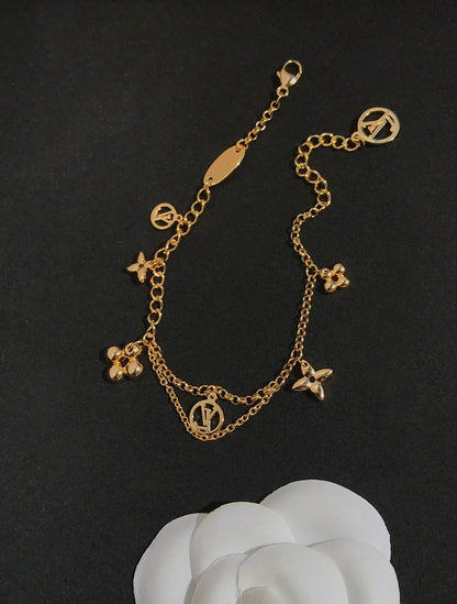 [Olivia JW]BLOOMING PINK GOLD MOP BRACELET