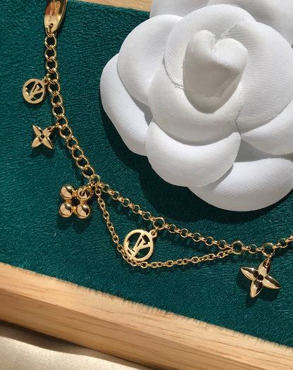 [Olivia JW]BLOOMING PINK GOLD MOP BRACELET