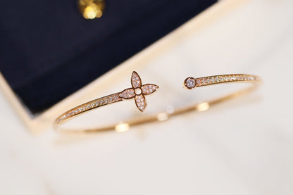[Olivia JW]IDYLLE GOLD OPEN BRACELET DIAMOND PAVED