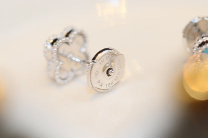 [Olivia JW]CLOVER MINI TURQUOISE SILVER STUD EARRINGS