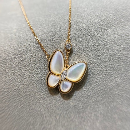 [Olivia JW]BUTTERFLY MOP DIAMOND NECKLACE