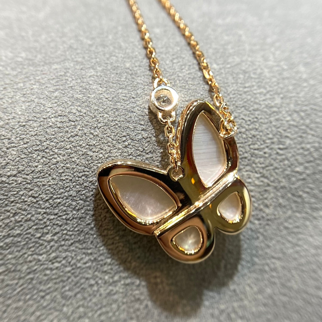 [Olivia JW]BUTTERFLY MOP DIAMOND NECKLACE