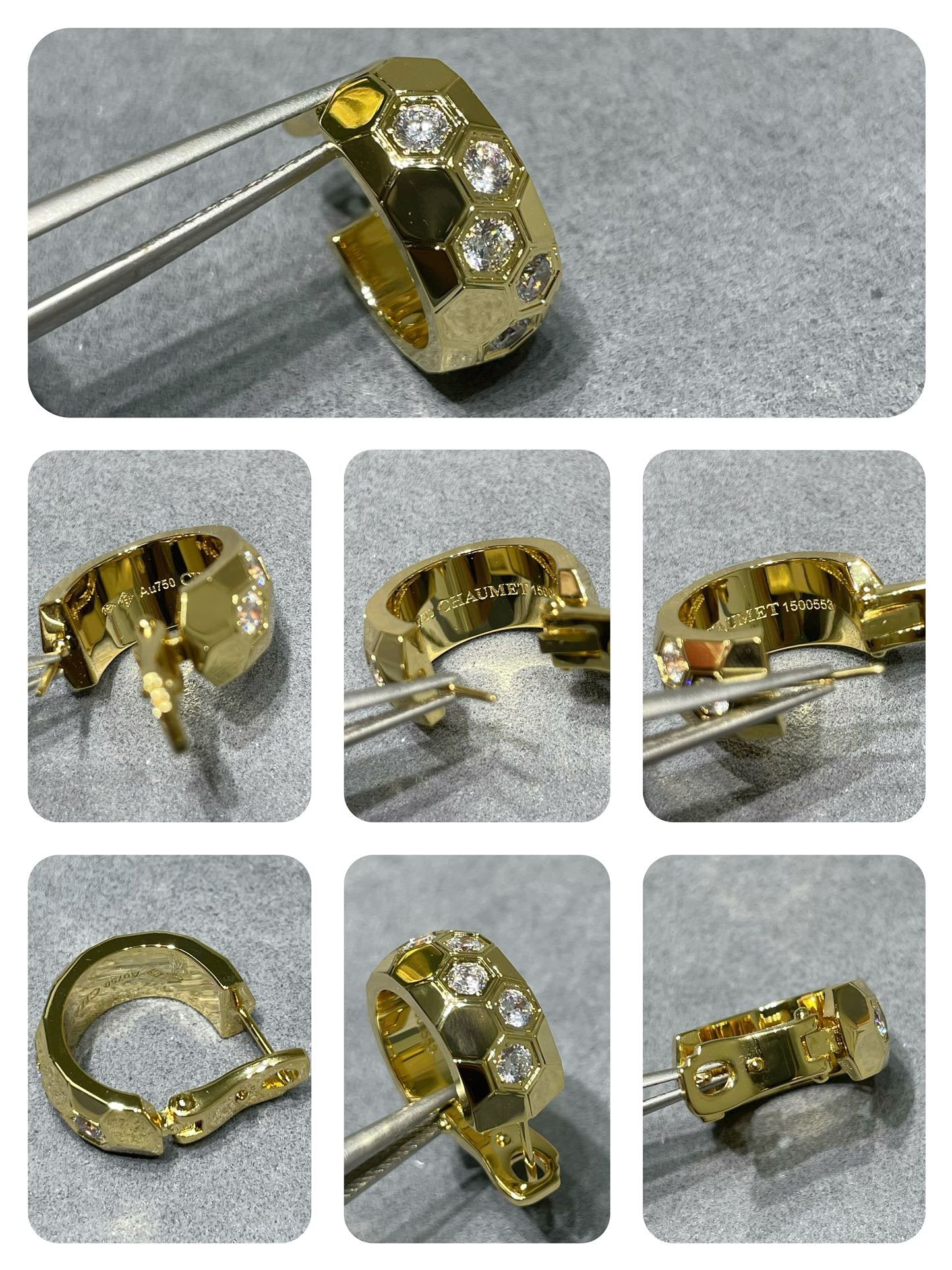 [Olivia JW]BEE LOVE DIAMOND HOOP EARRINGS