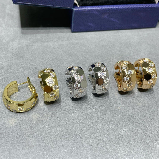 [Olivia JW]BEE LOVE DIAMOND HOOP EARRINGS