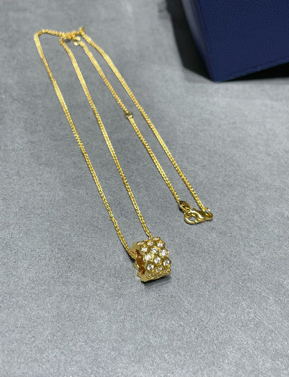 [Olivia JW]BEE LOVE DIAMOND PAVED 3 ROW NECKLACE