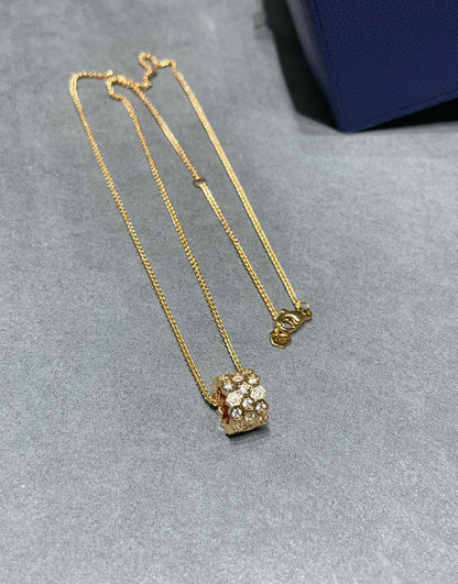 [Olivia JW]BEE LOVE DIAMOND PAVED 3 ROW NECKLACE