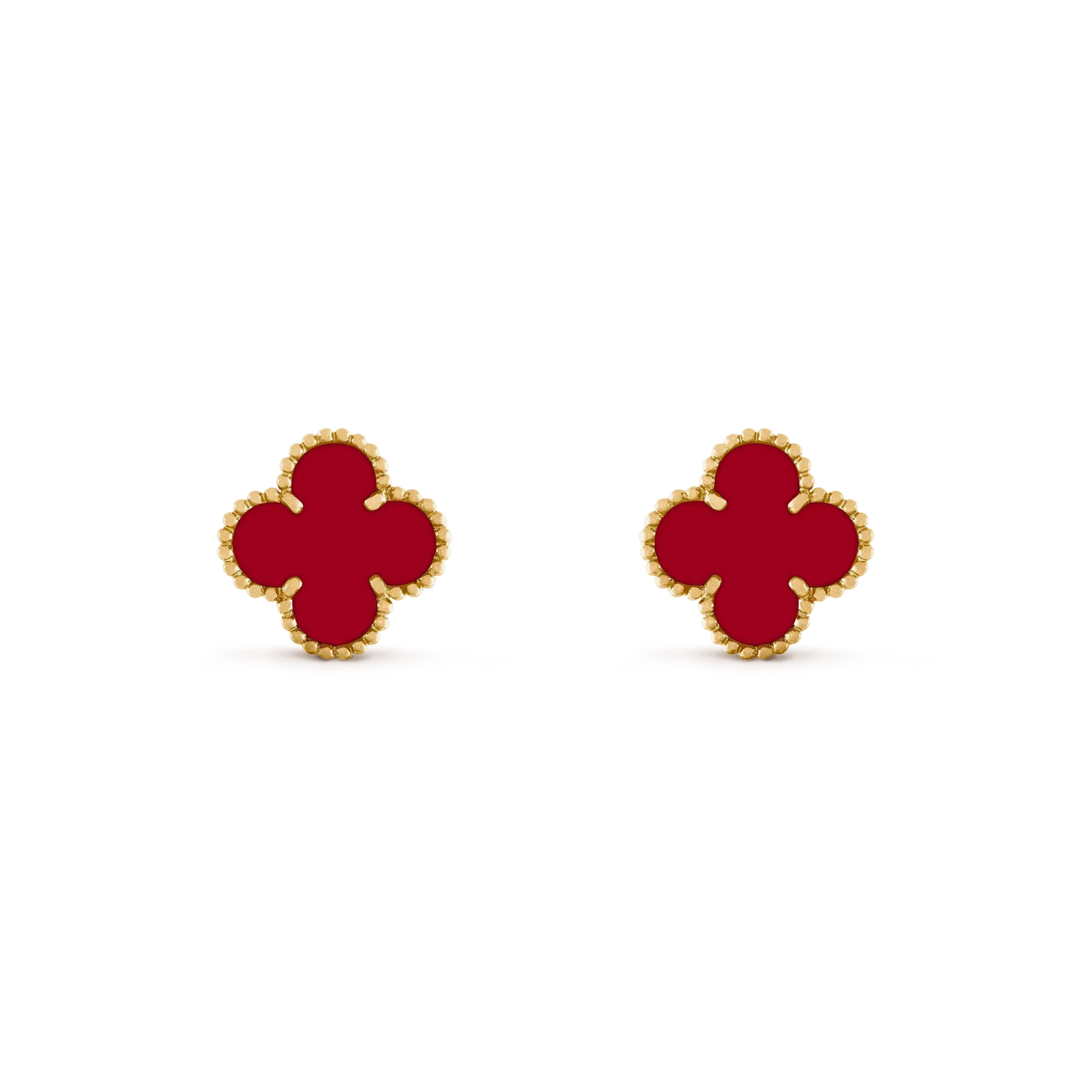 [Olivia JW]CLOVER MEDIUM 1 MOTIFS CARNELIAN  EARRINGS