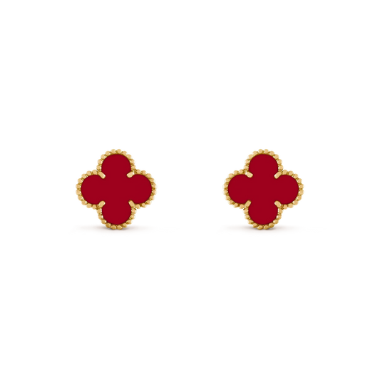 [Olivia JW]CLOVER MEDIUM 1 MOTIFS CARNELIAN  EARRINGS