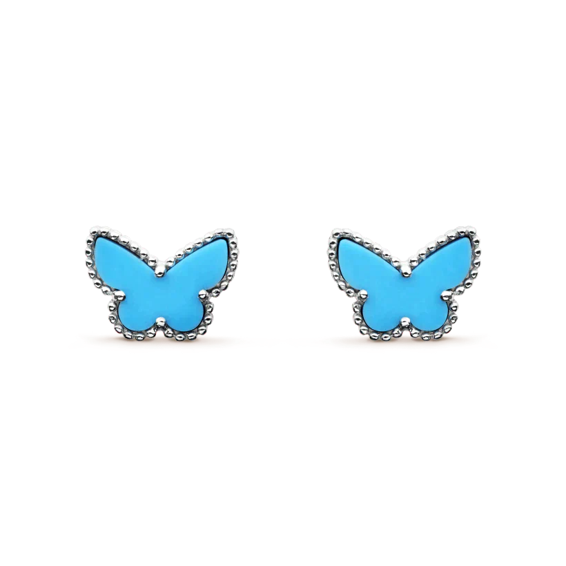 [Olivia JW]BUTTERFLY TURQUOISE EARRINGS SILVER