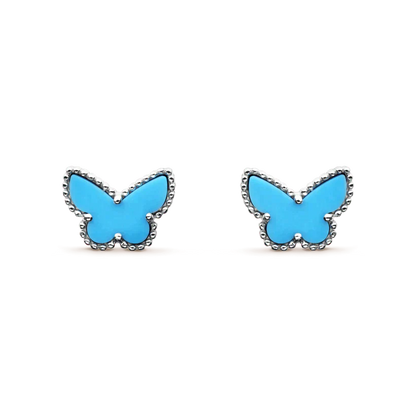 [Olivia JW]BUTTERFLY TURQUOISE EARRINGS SILVER
