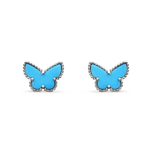 [Olivia JW]BUTTERFLY TURQUOISE EARRINGS SILVER