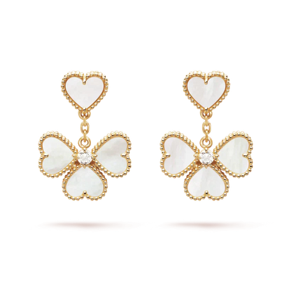 [Olivia JW]CLOVER SWEET WHITE MOP EARRINGS